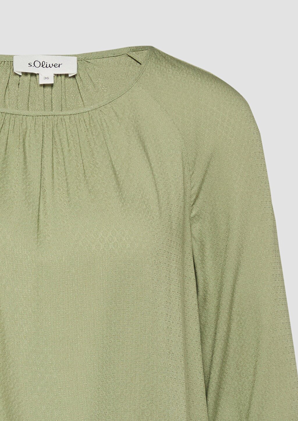 Strukturierte Viskose-Bluse mit Raff-Details