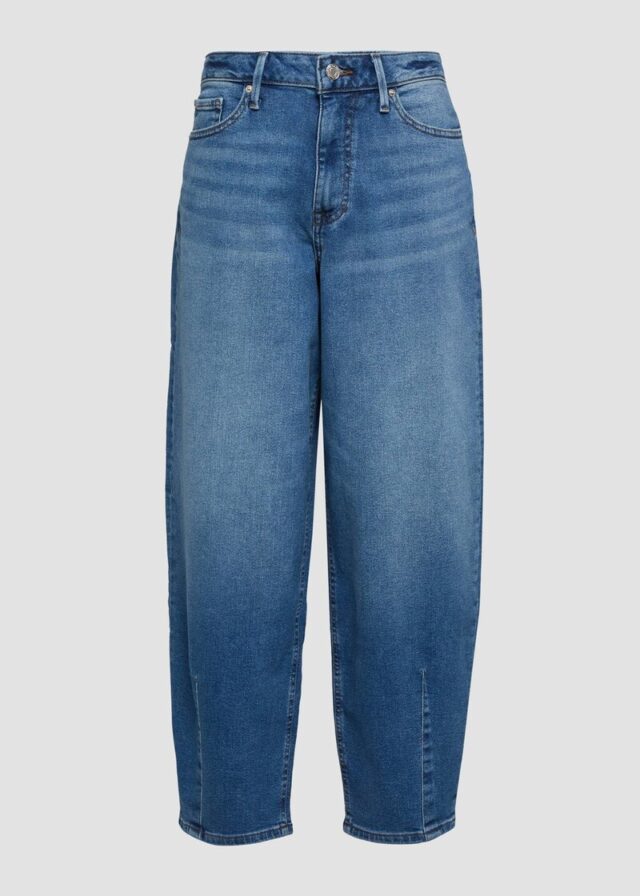 Ankle-Jeans / Regular Fit / High Rise / Barrel Leg