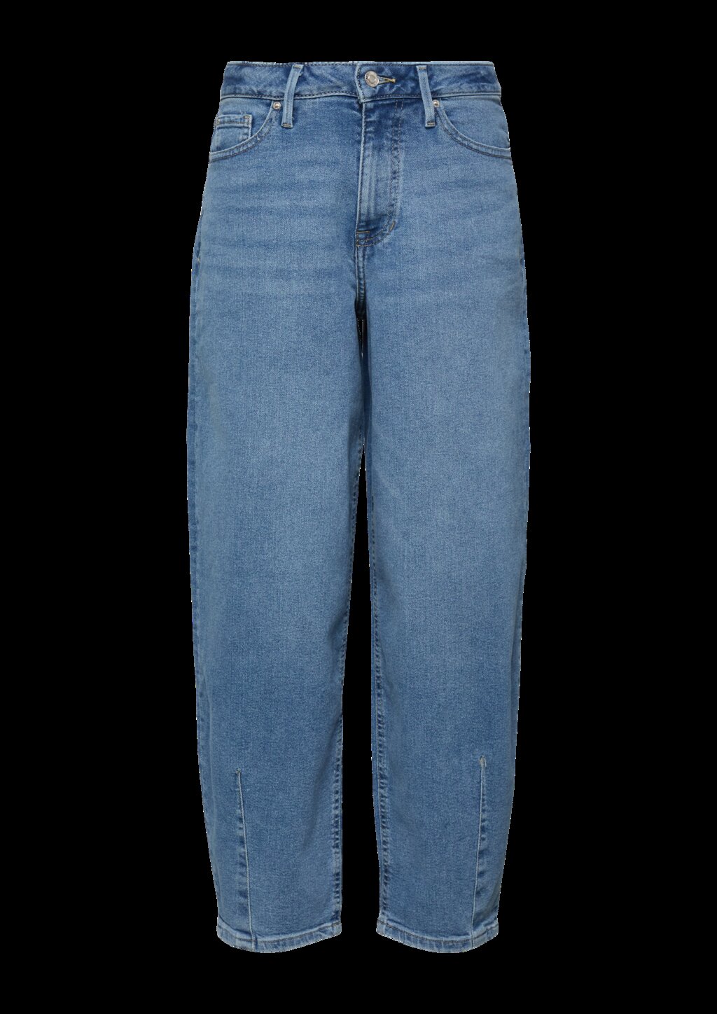 Ankle-Jeans / Regular Fit / High Rise / Barrel Leg