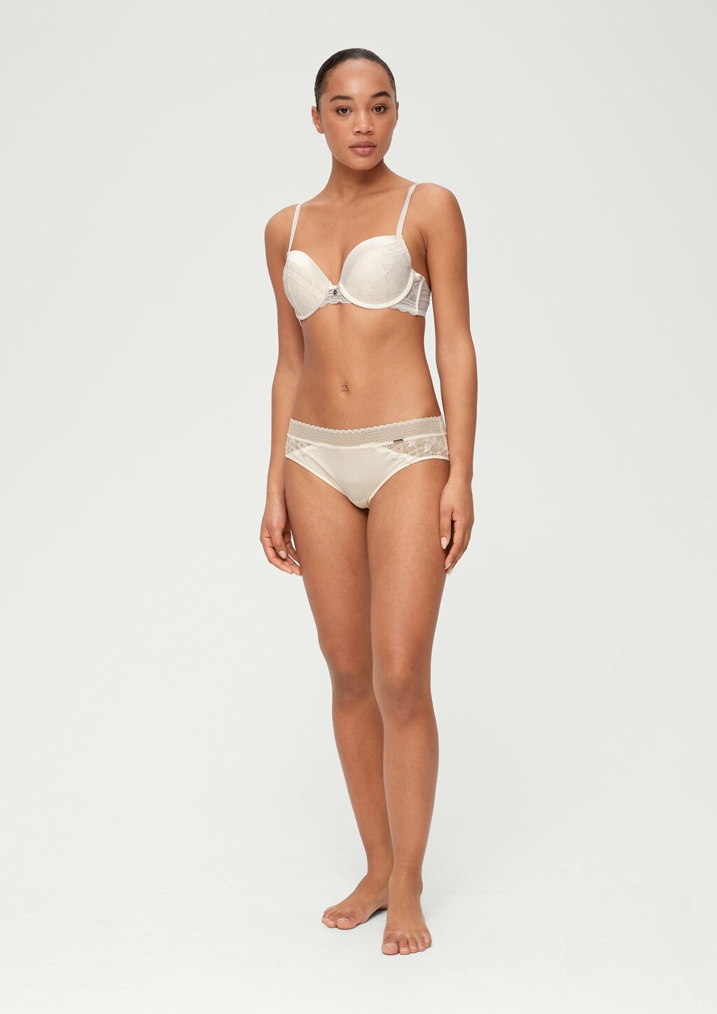 Slip mit Materialmix