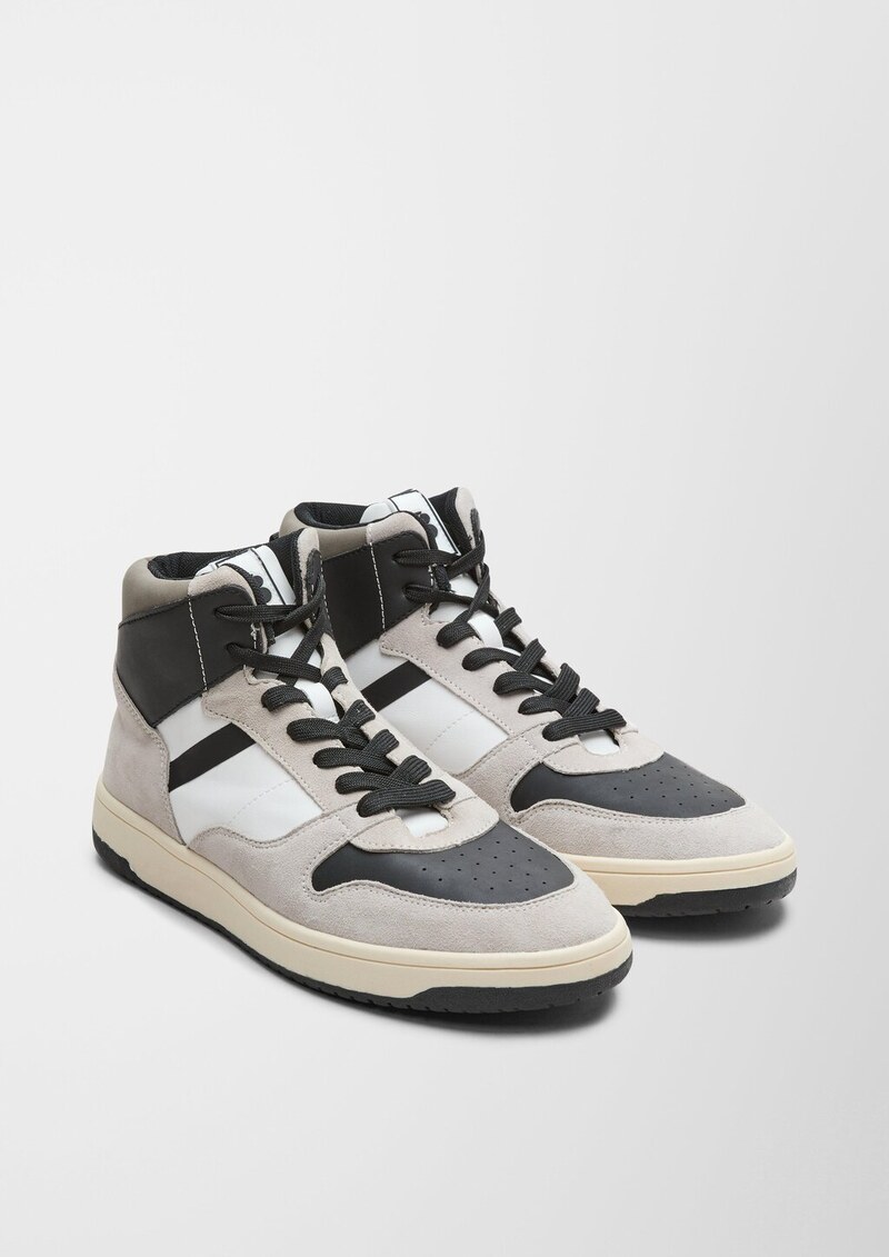 High Top-Sneaker aus Leder