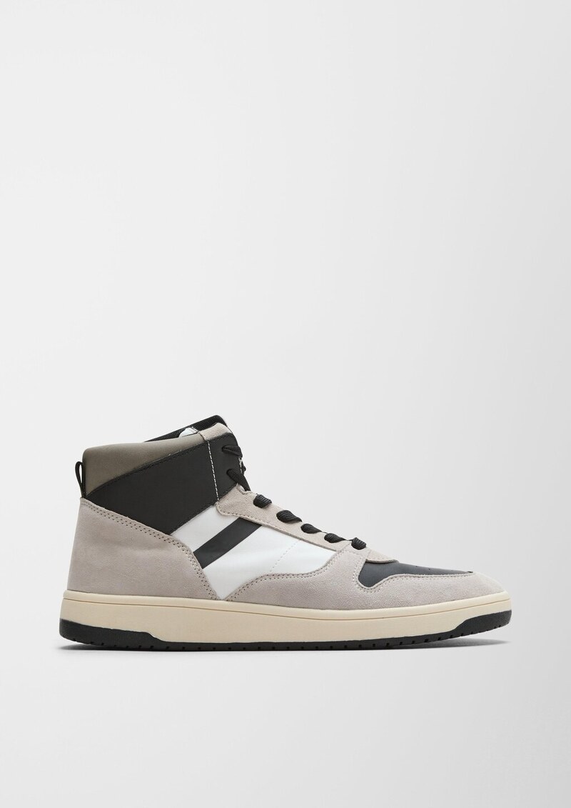 High Top-Sneaker aus Leder