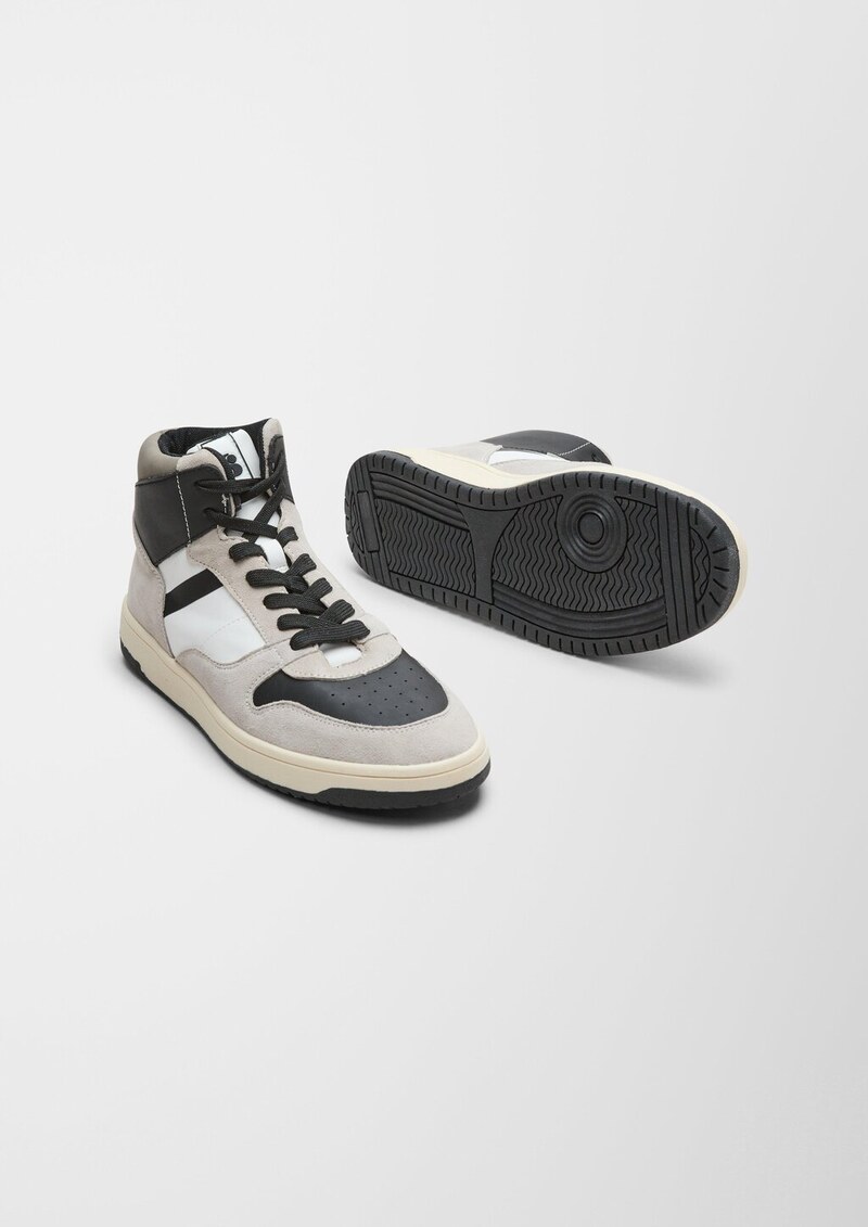 High Top-Sneaker aus Leder