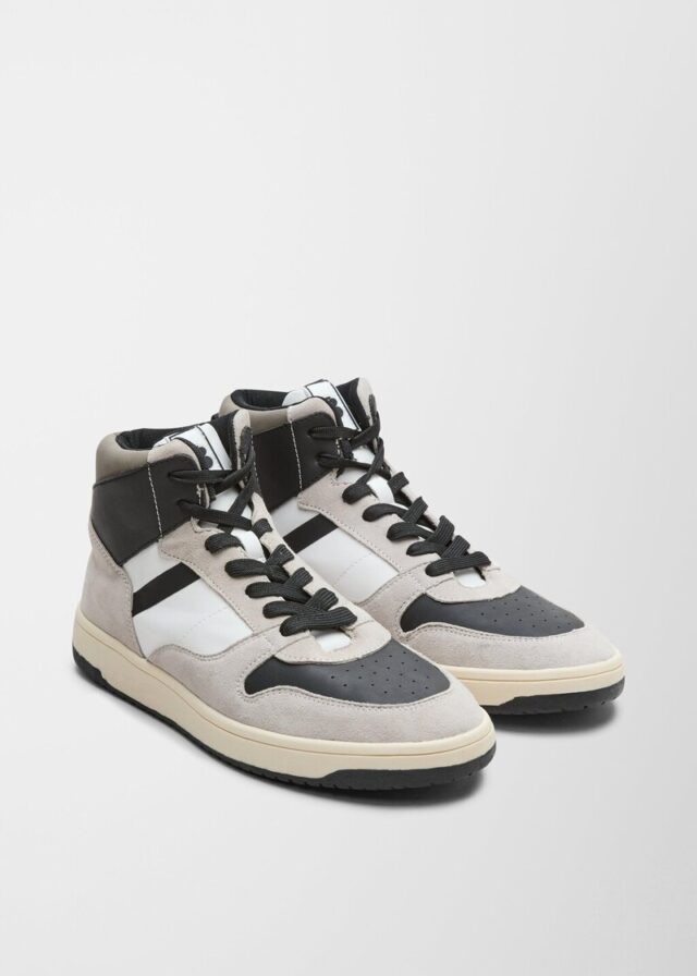 High Top-Sneaker aus Leder