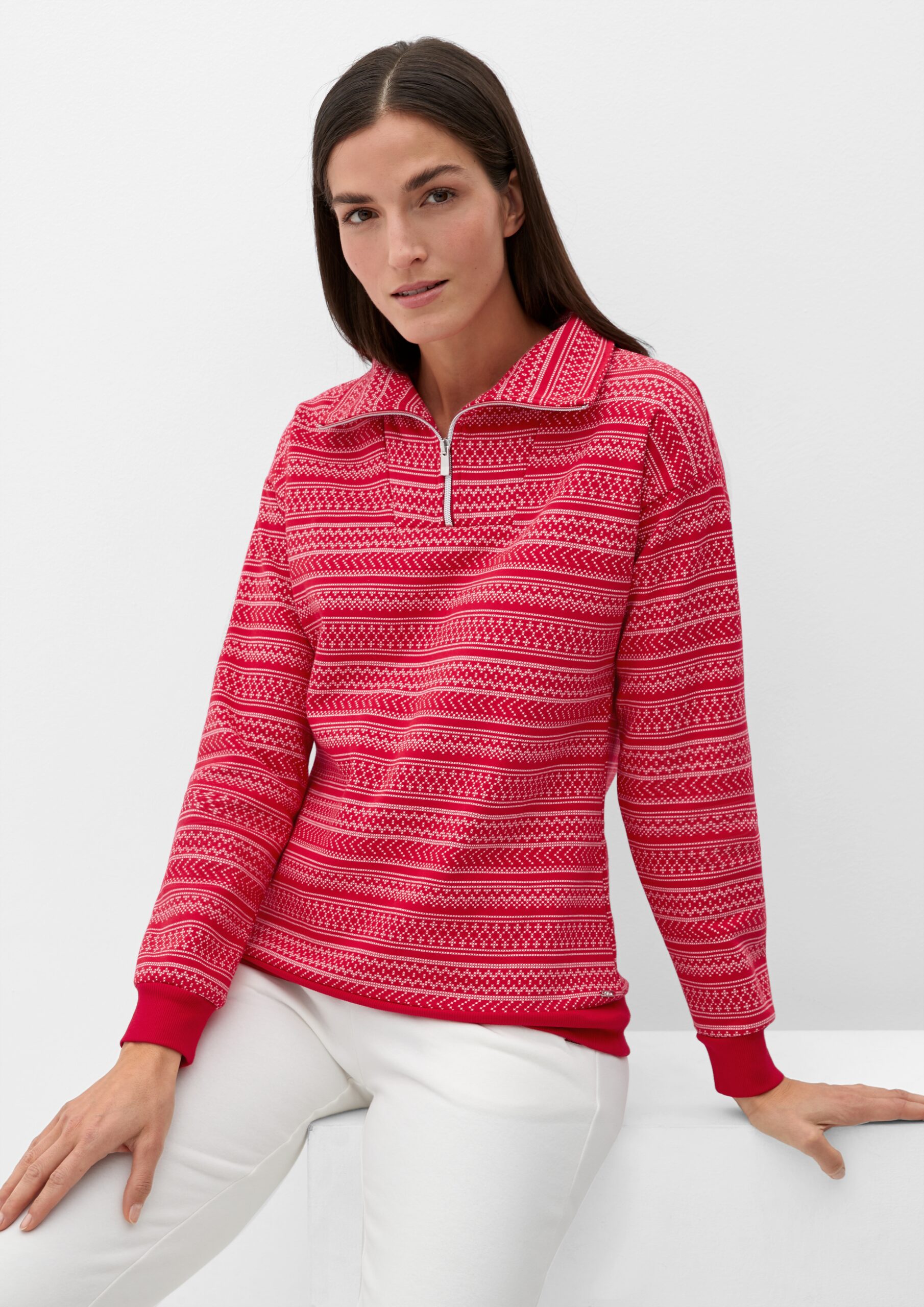 Pyjama-Oberteil im Baumwollmix