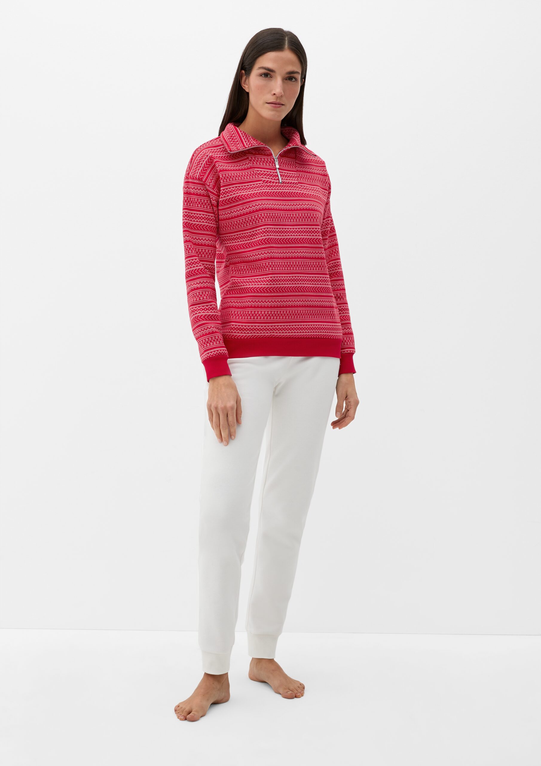 Pyjama-Oberteil im Baumwollmix