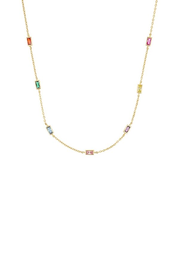 Kette mit bunten Zirkonia-Steinen