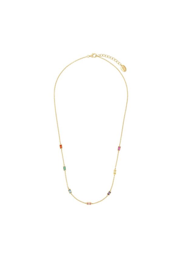 Kette mit bunten Zirkonia-Steinen