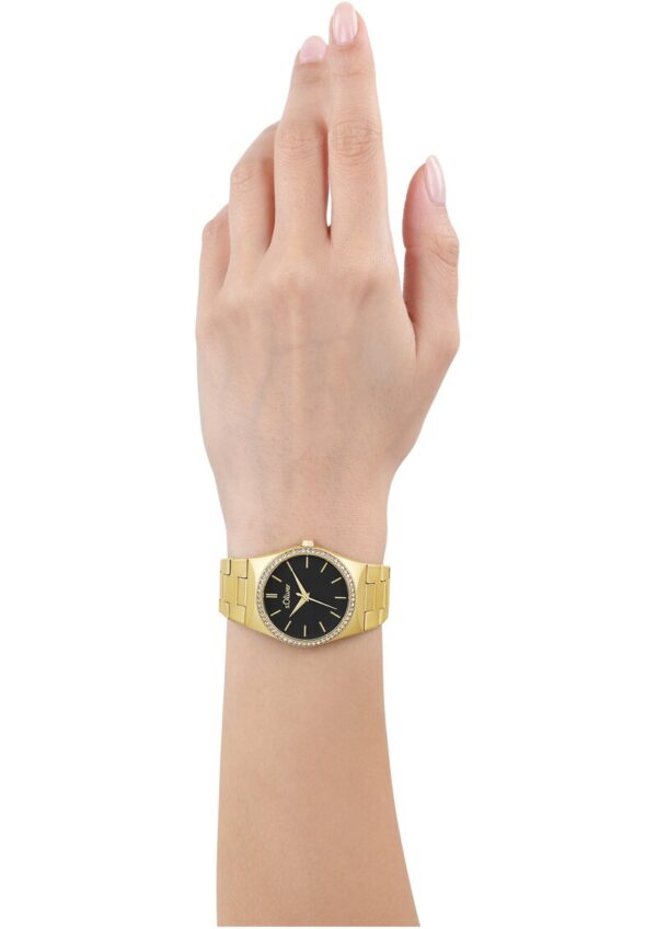 Armbanduhr mit Glitzersteinen