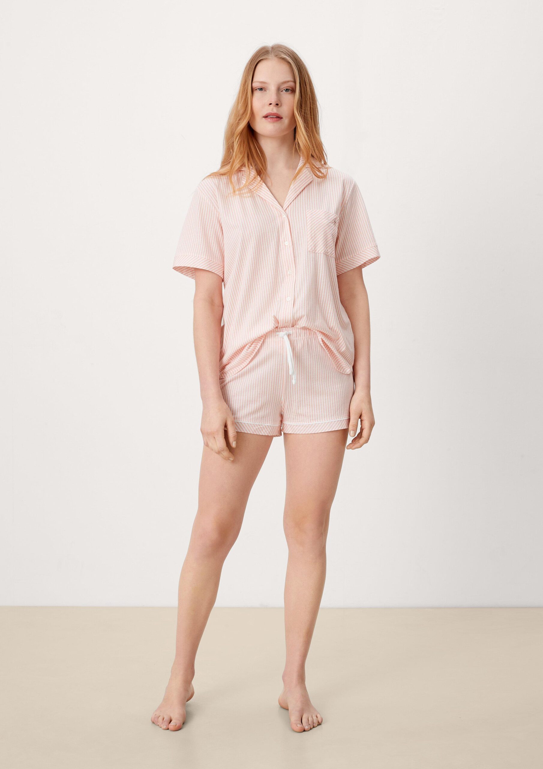 Pyjamashorts mit Streifenprint