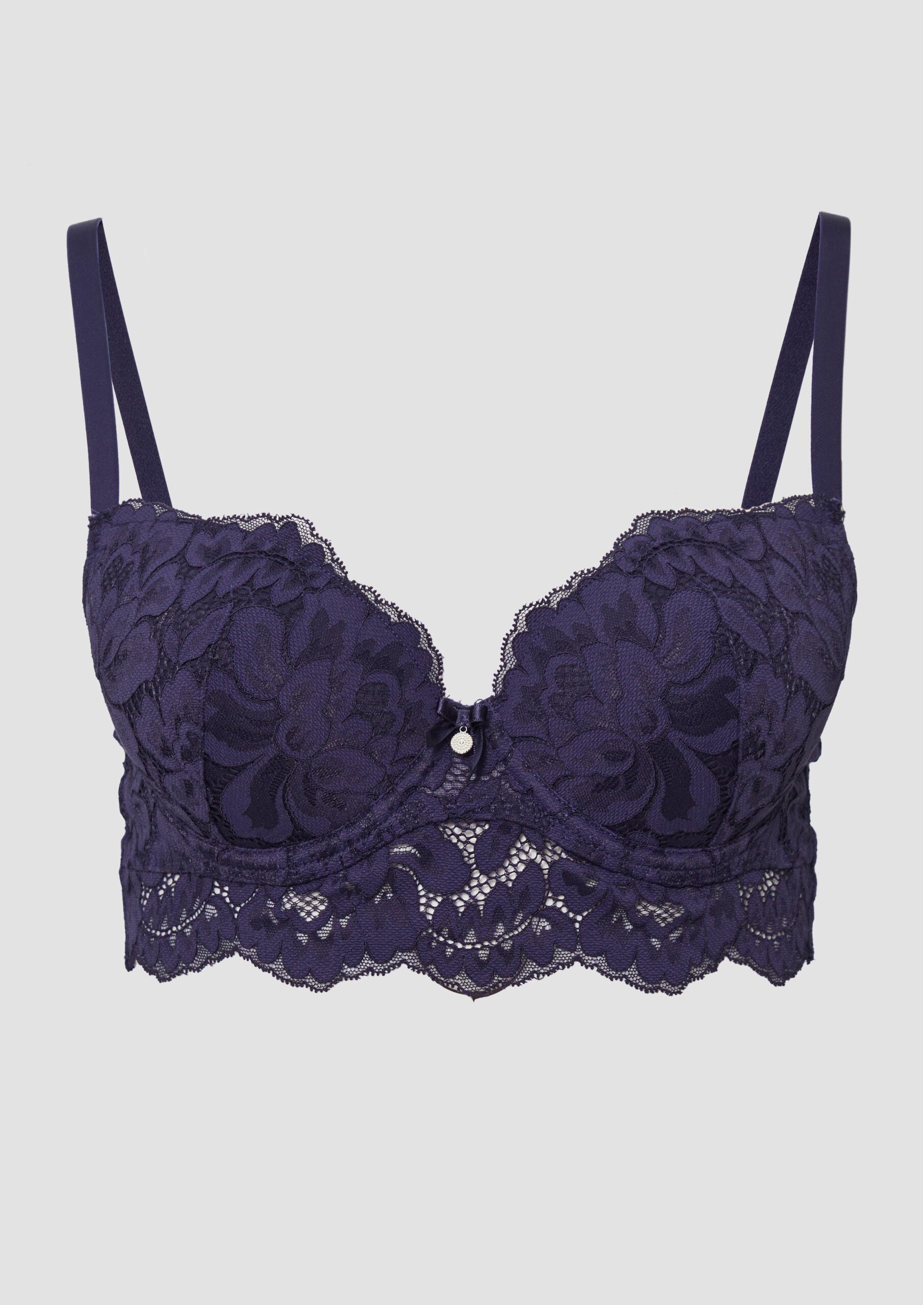 Push-Up BH mit floraler Spitze