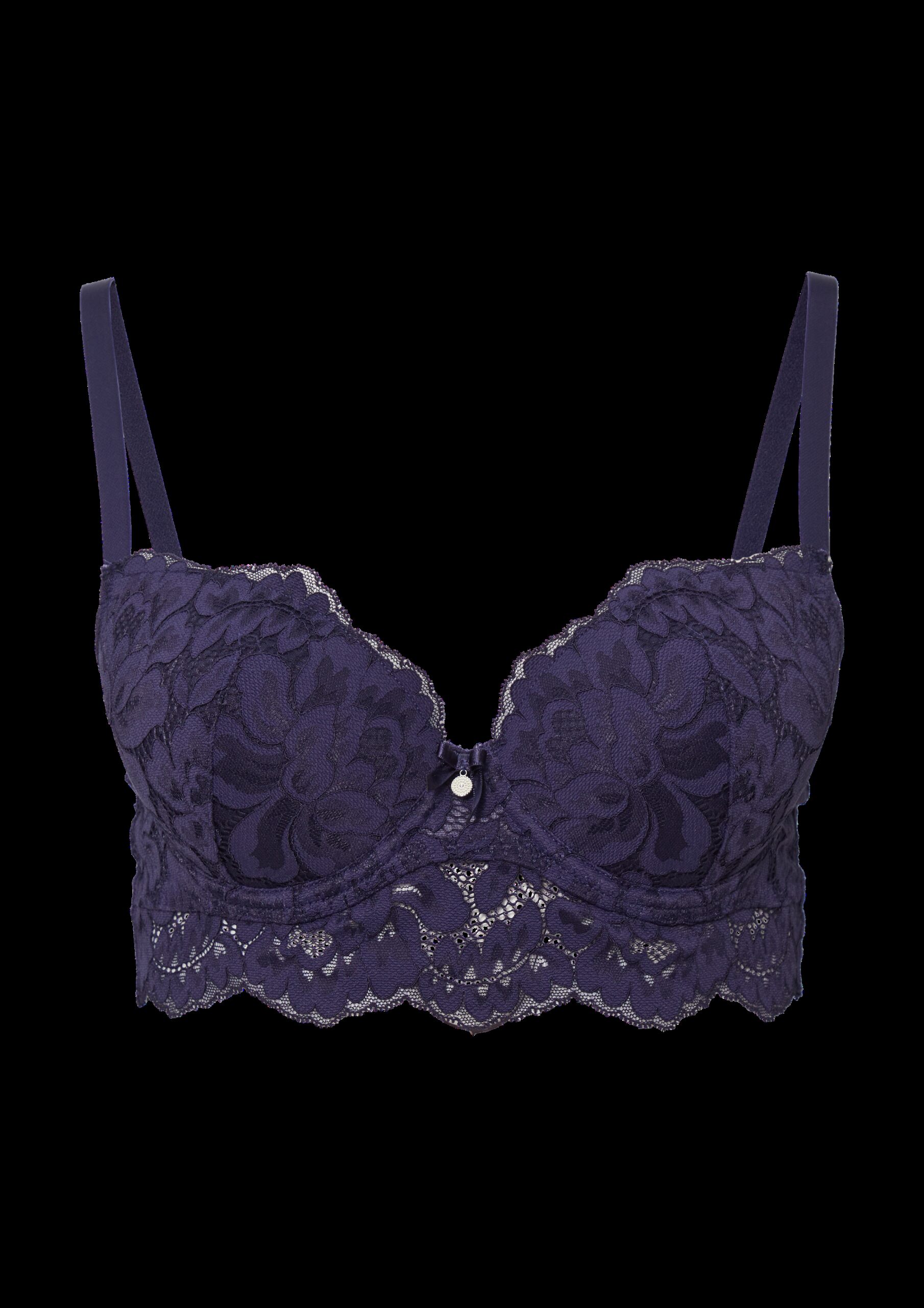 Push-Up BH mit floraler Spitze