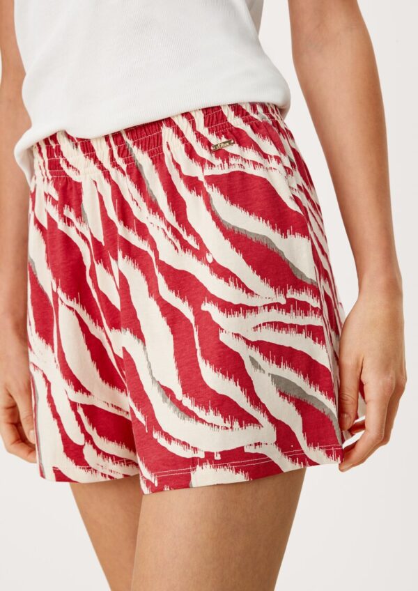 Pyjamashorts im Zebra-Muster