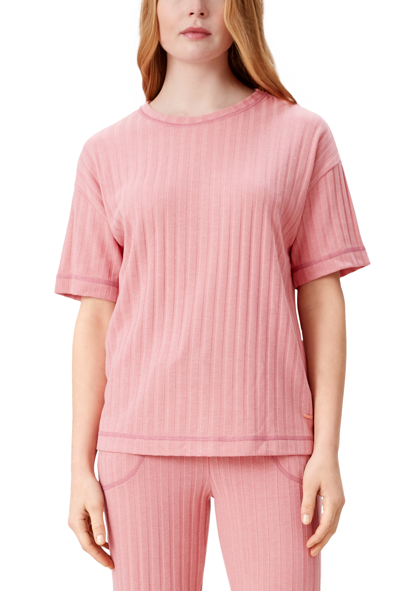 Pyjamaoberteil aus Rippware