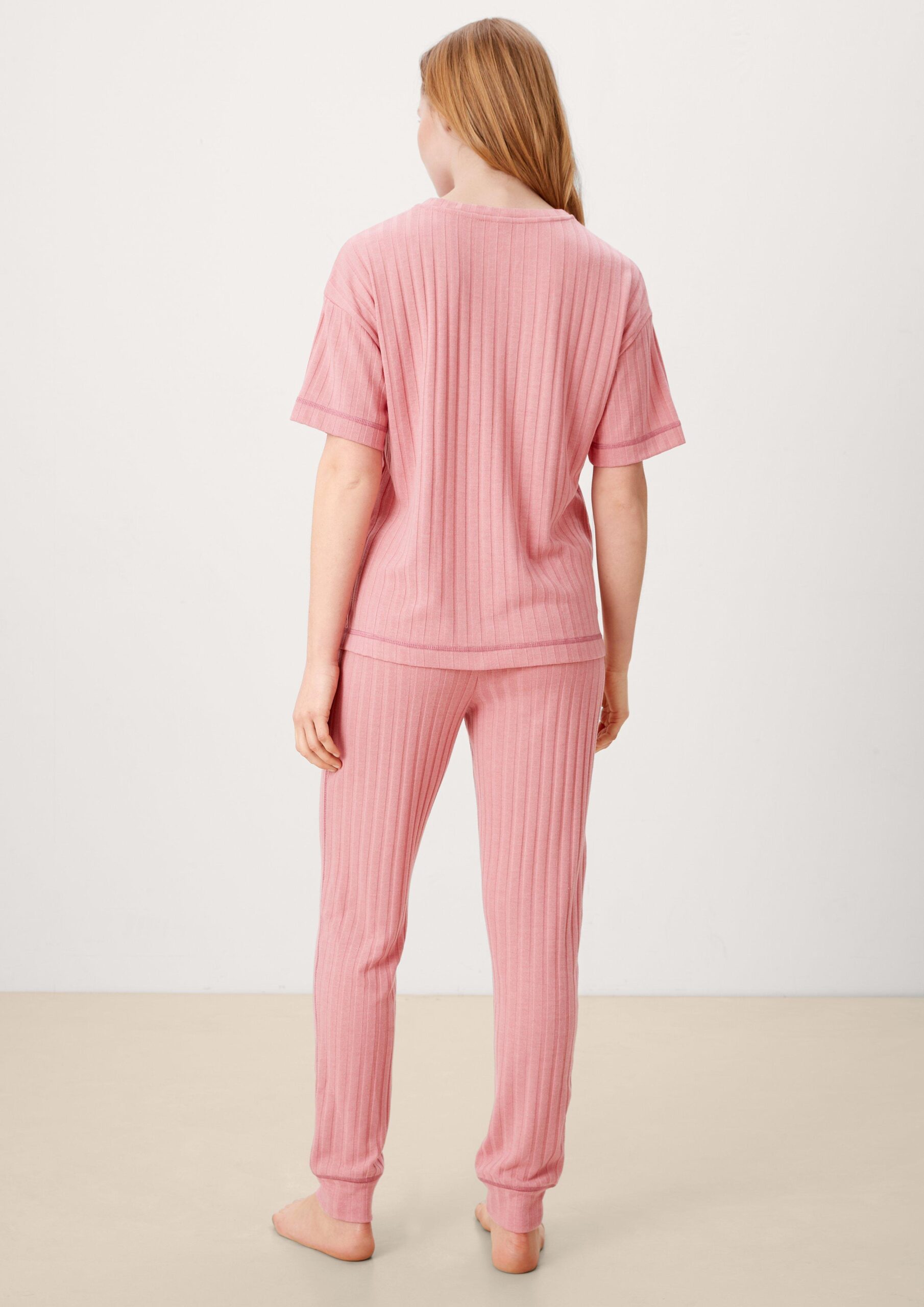 Pyjamaoberteil aus Rippware