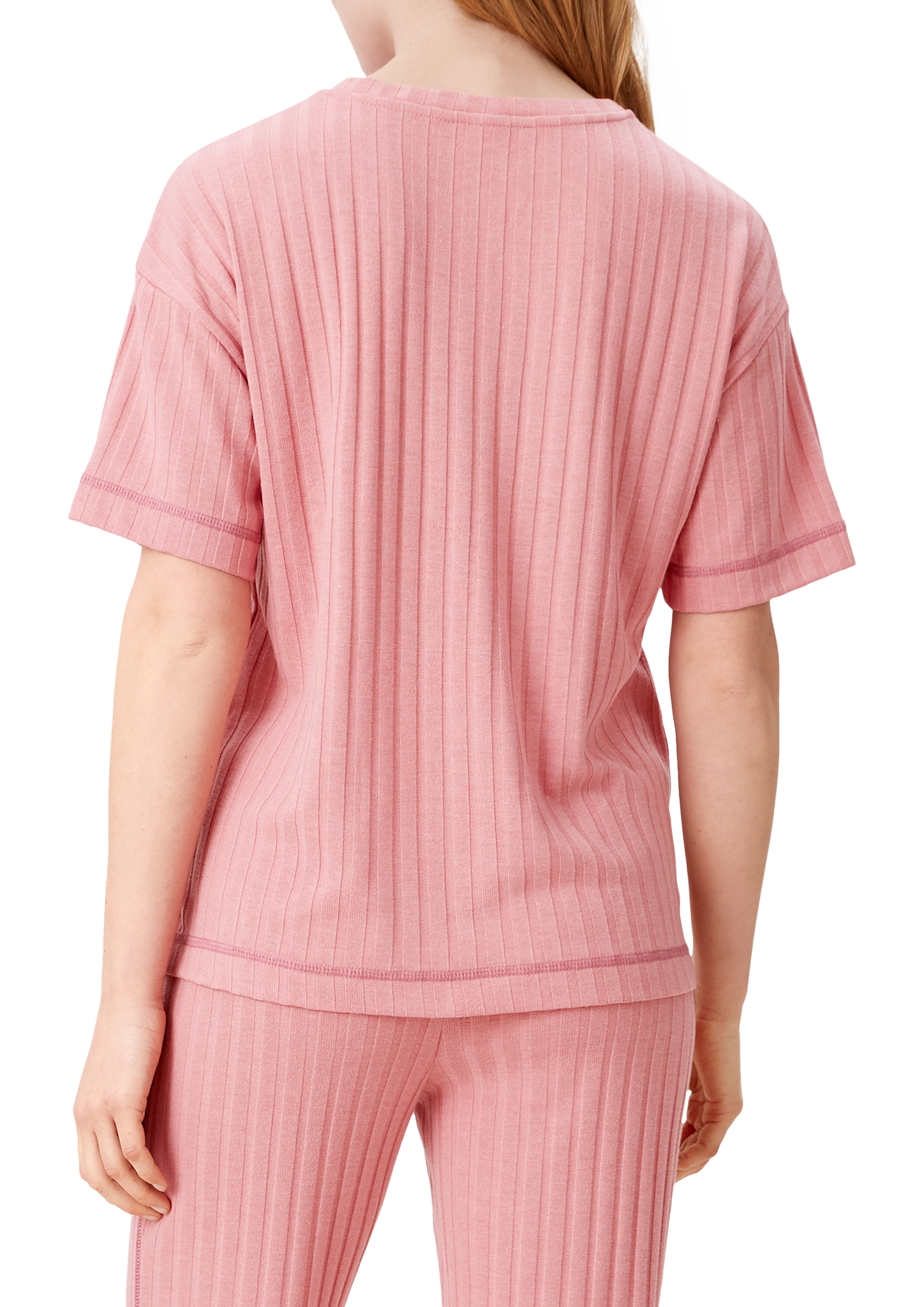 Pyjamaoberteil aus Rippware