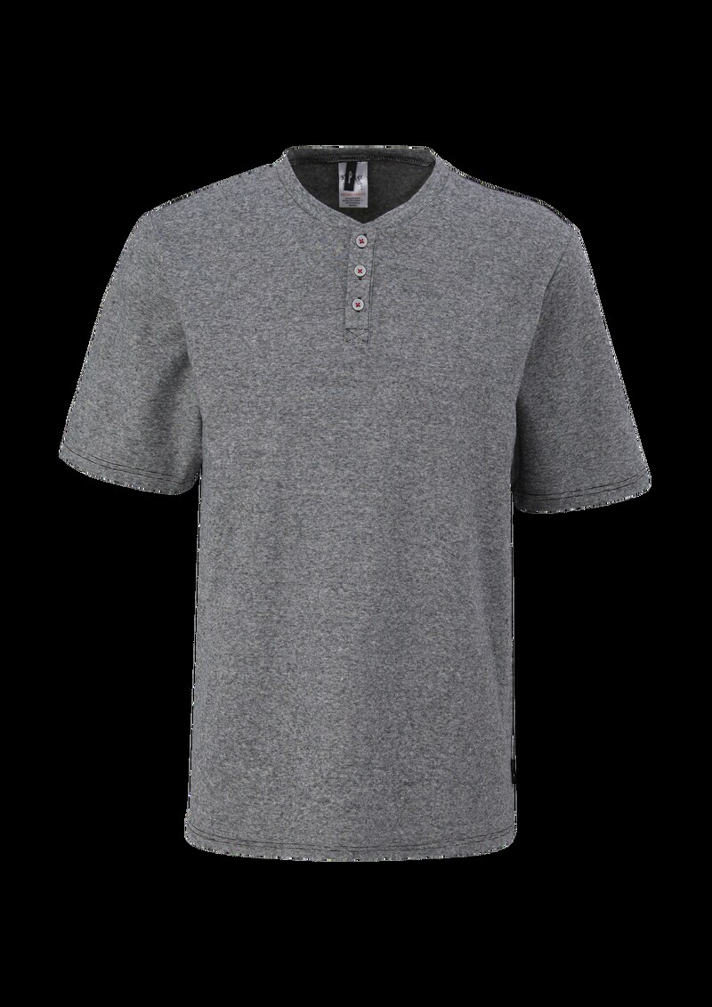 T-Shirt mit kurzer Knopfleiste