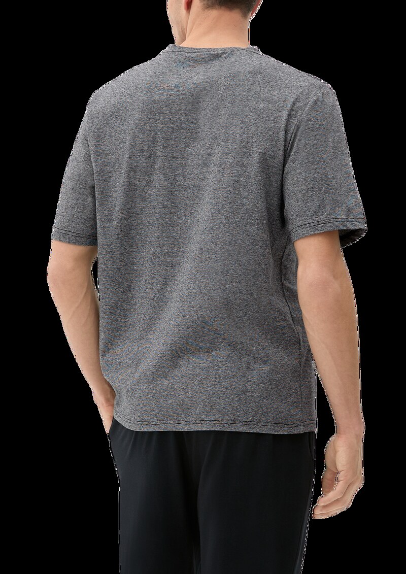 T-Shirt mit kurzer Knopfleiste