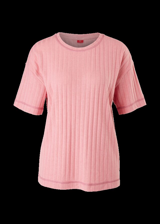Pyjamaoberteil aus Rippware
