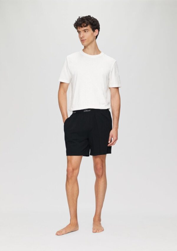 Pyjamashorts mit Logo-Detail