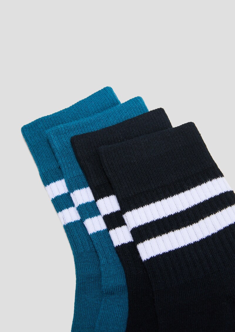 2er-Pack Socken mit Streifen-Detail