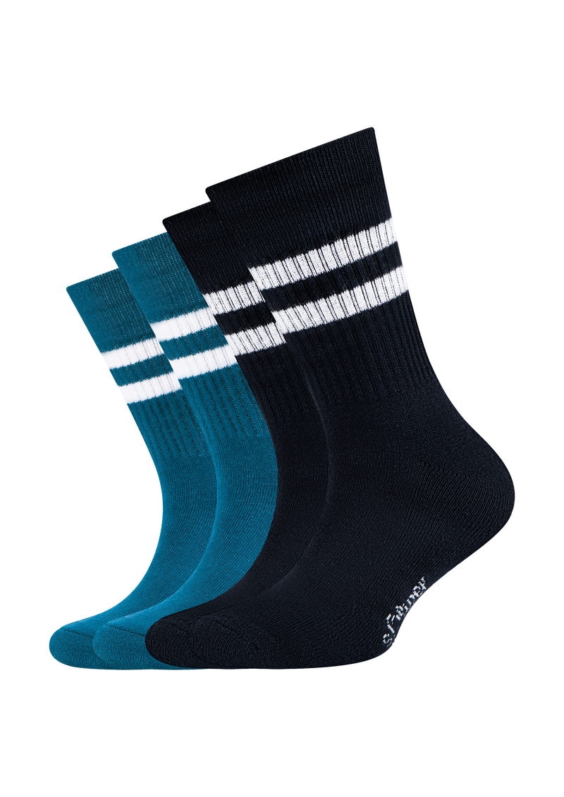 2er-Pack Socken mit Streifen-Detail