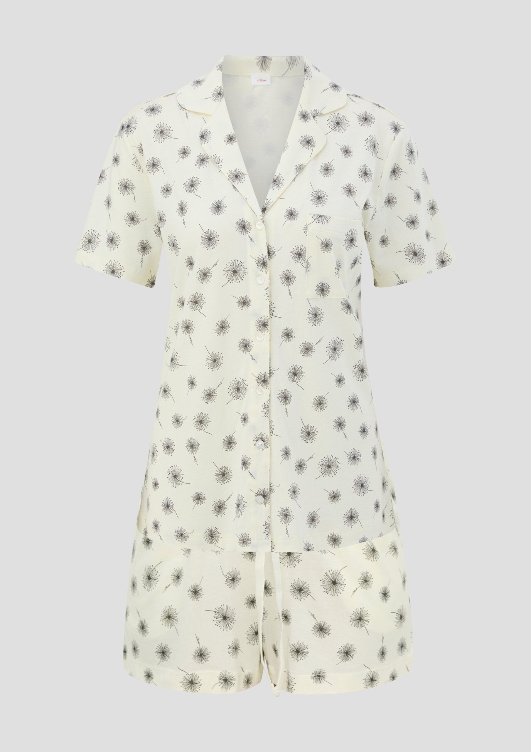 Kurzes Pyjama-Set aus Viskose-Baumwollmix