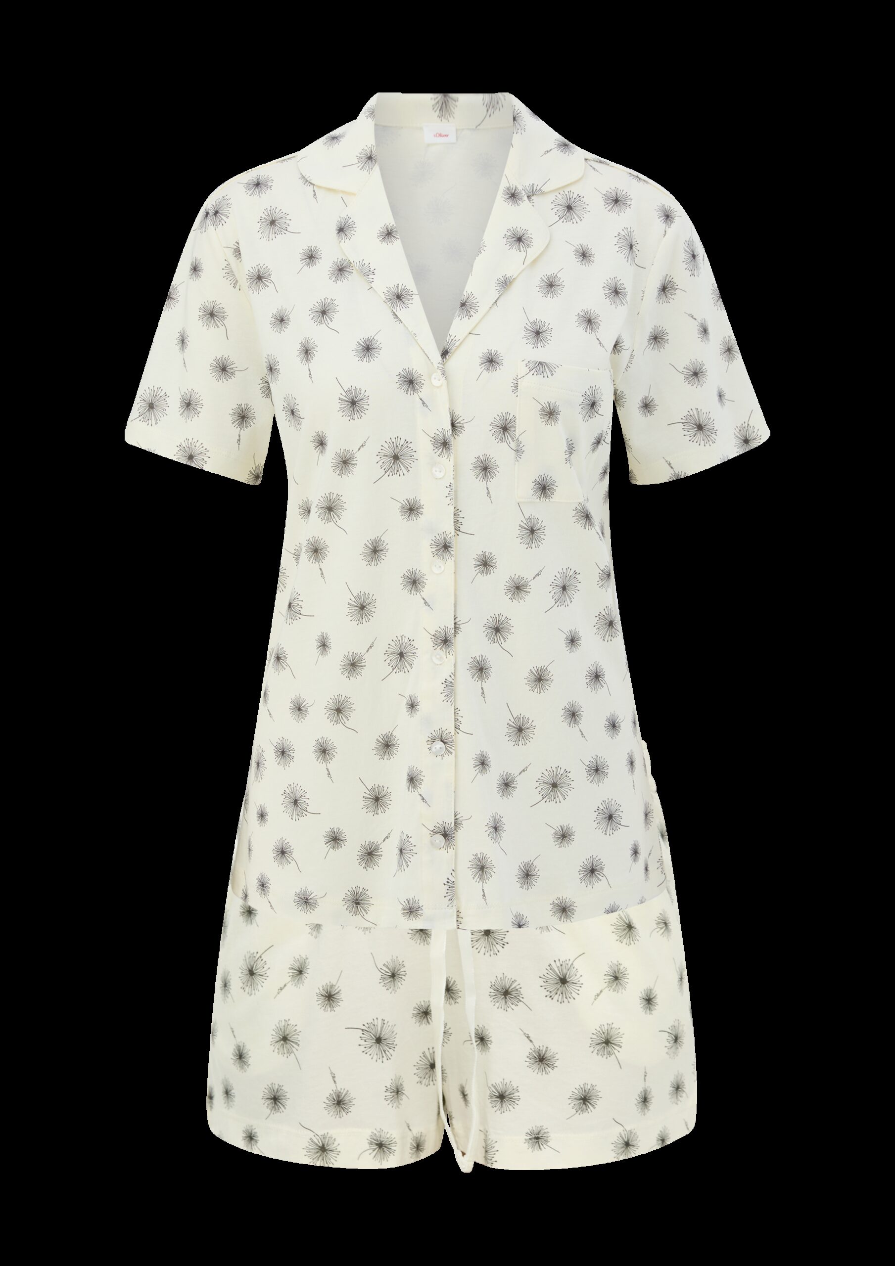 Kurzes Pyjama-Set aus Viskose-Baumwollmix