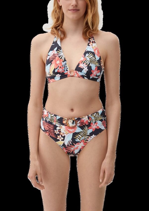 High Rise-Bikinihose mit Gürtel