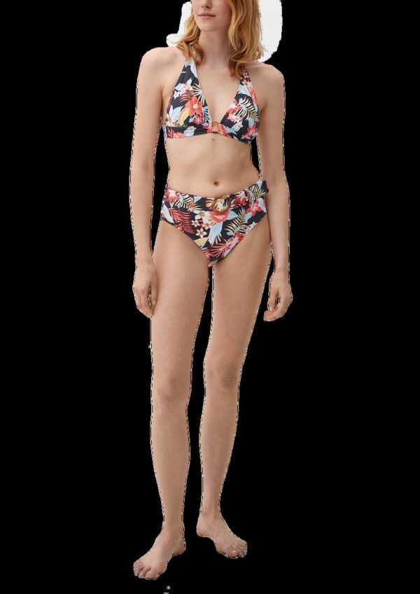 High Rise-Bikinihose mit Gürtel