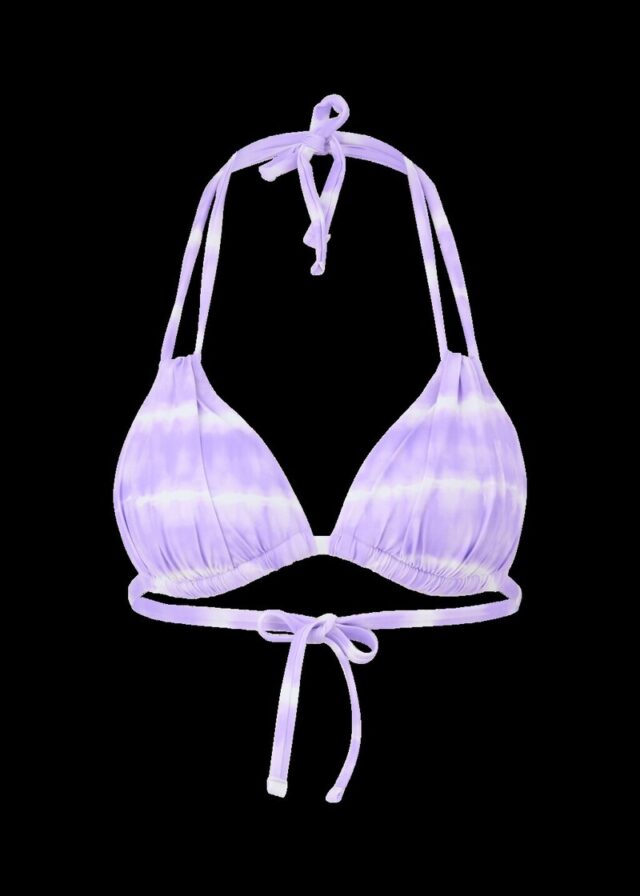 Triangel Bikini-Top mit Batik-Muster