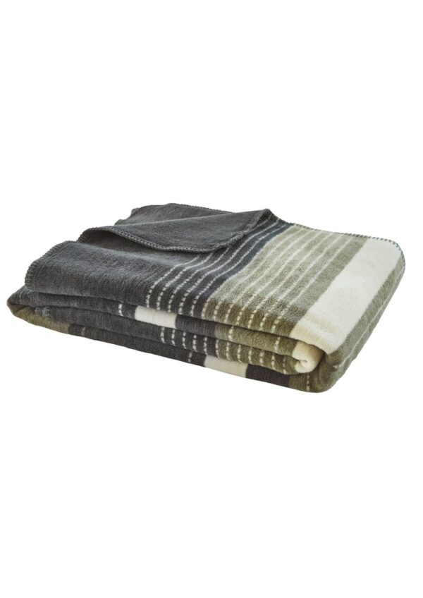 Gestreifte Decke aus Baumwollmix