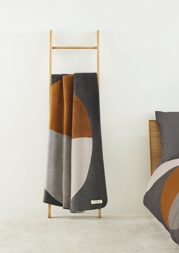 Jacquard-Decke mit Kreis-Motiv