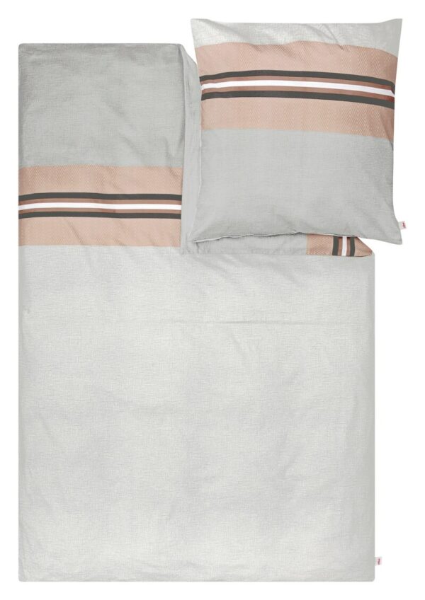 Bettwäsche-Set mit Streifen-Detail