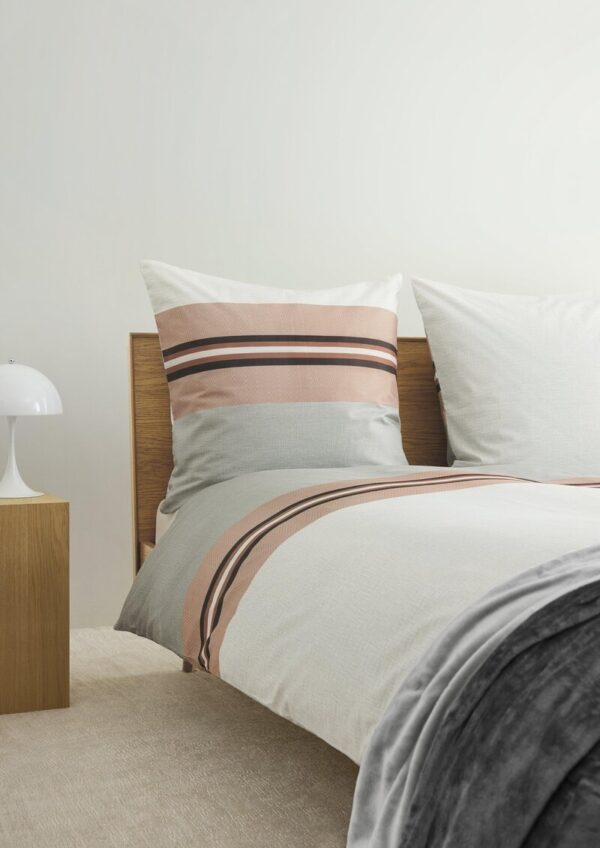 Bettwäsche-Set mit Streifen-Detail