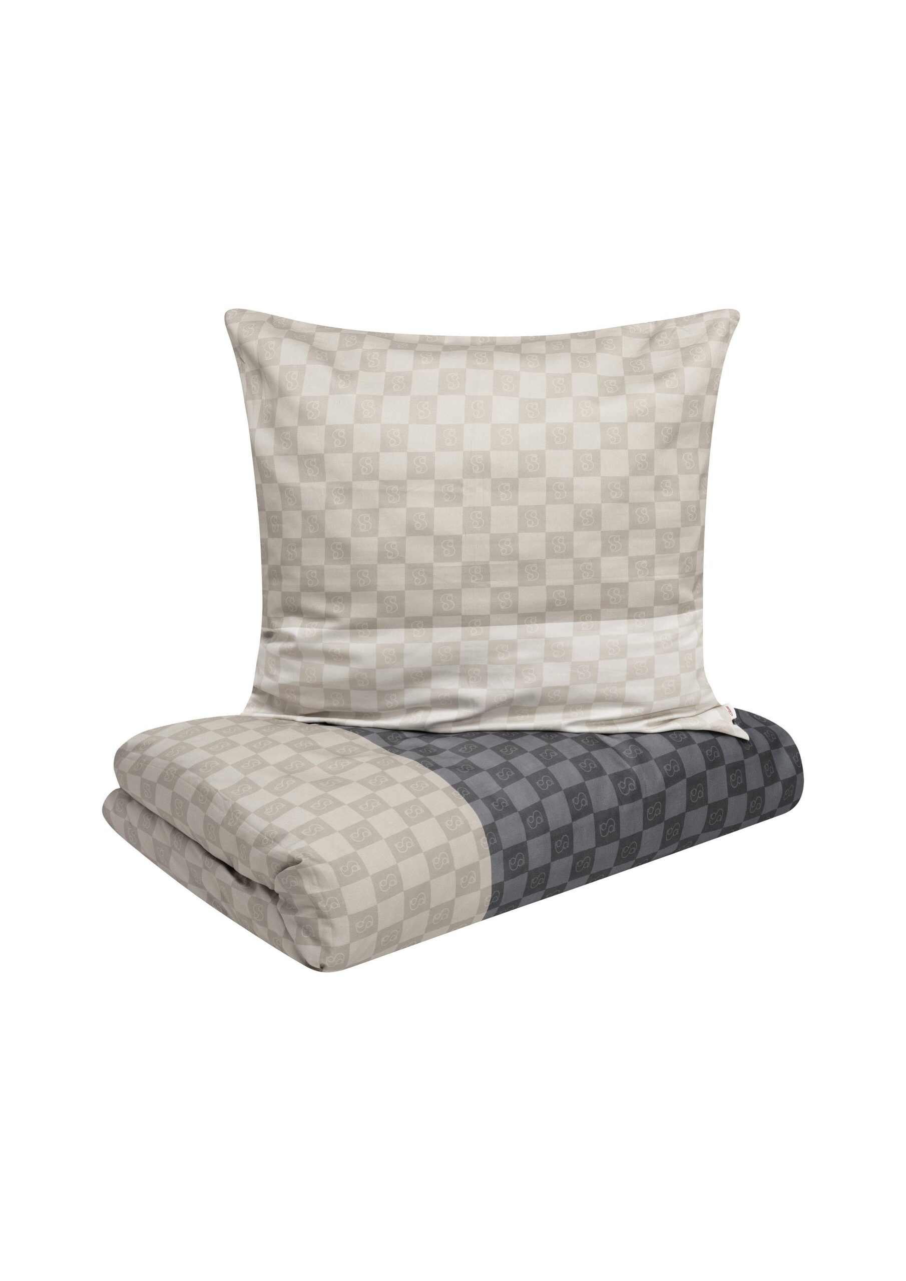 Bettwäsche-Set mit Colour Blocking und Karos