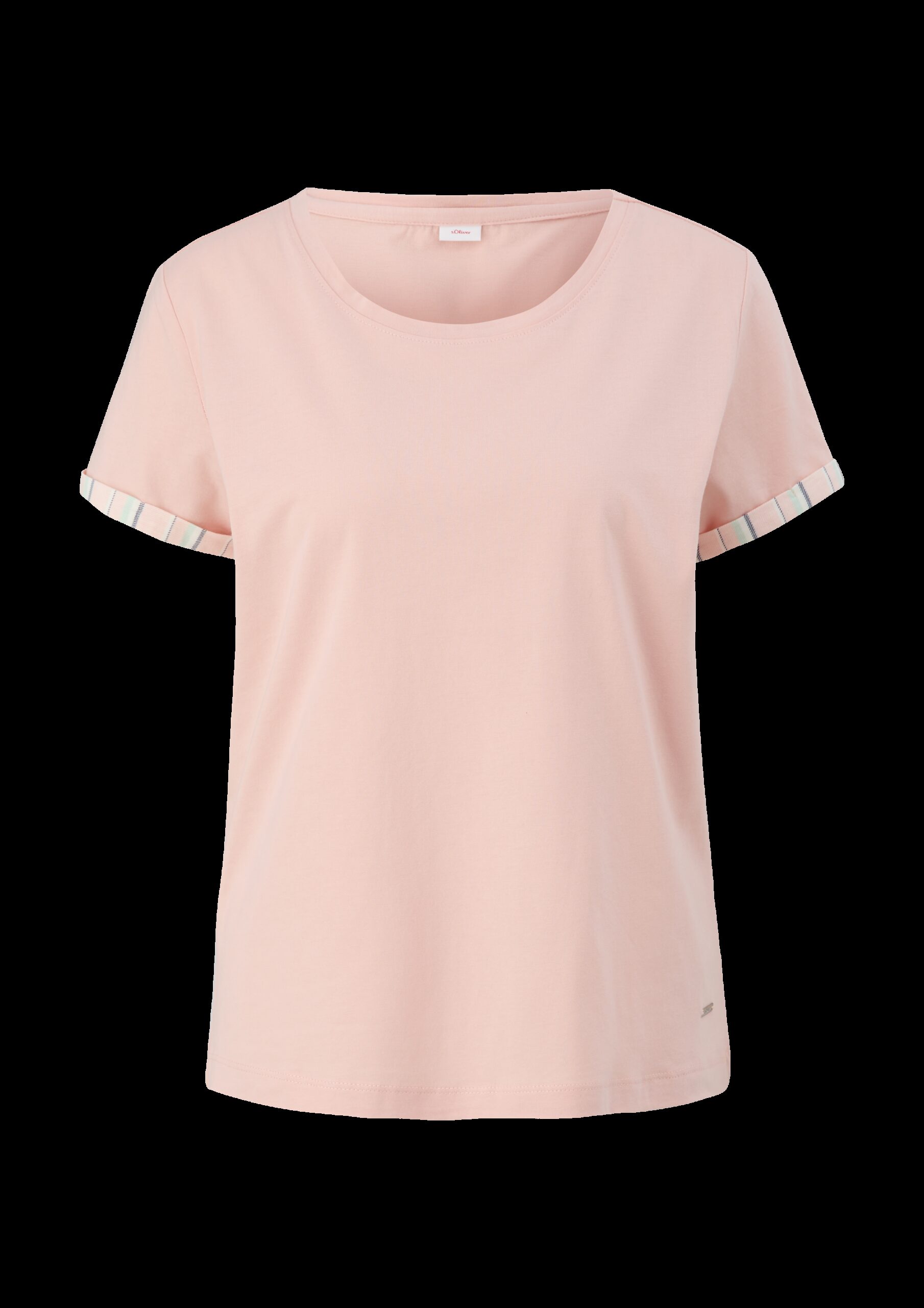 Pyjama-Shirt mit fixiertem Armumschlag