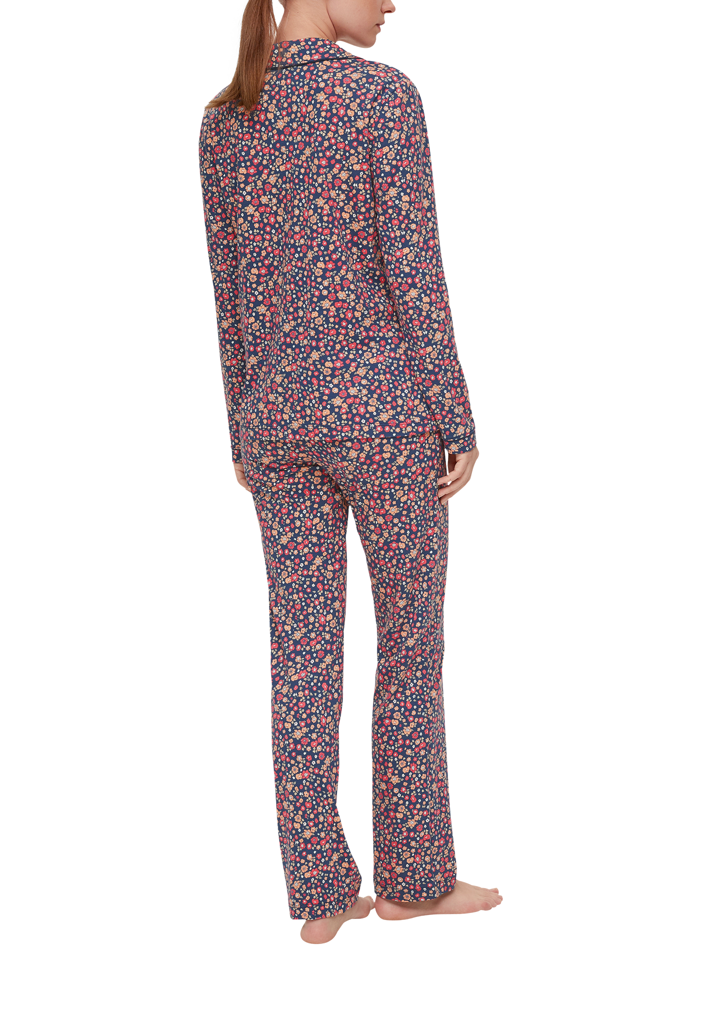 Langer Pyjama mit Vichy-Muster