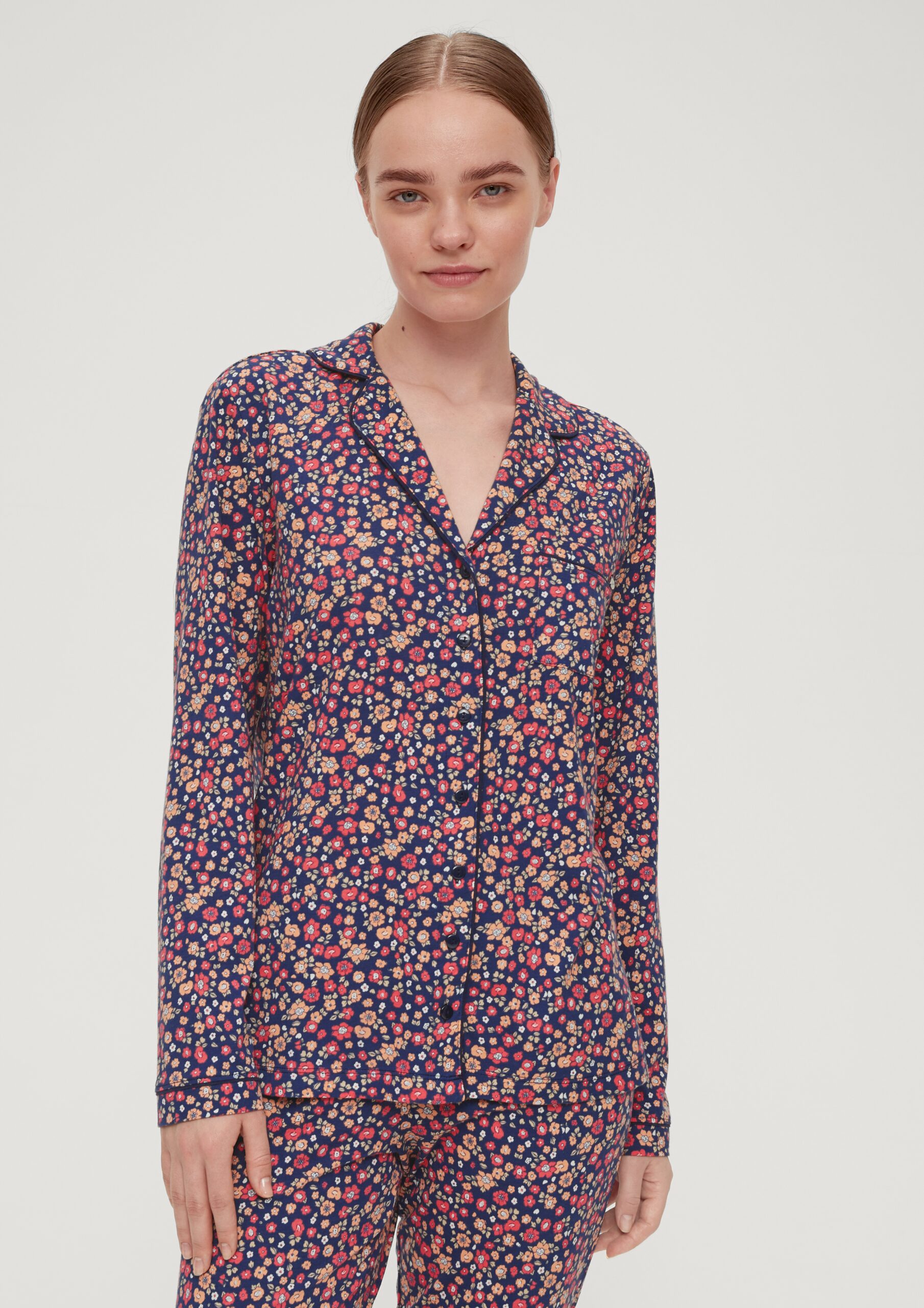 Langer Pyjama mit Vichy-Muster