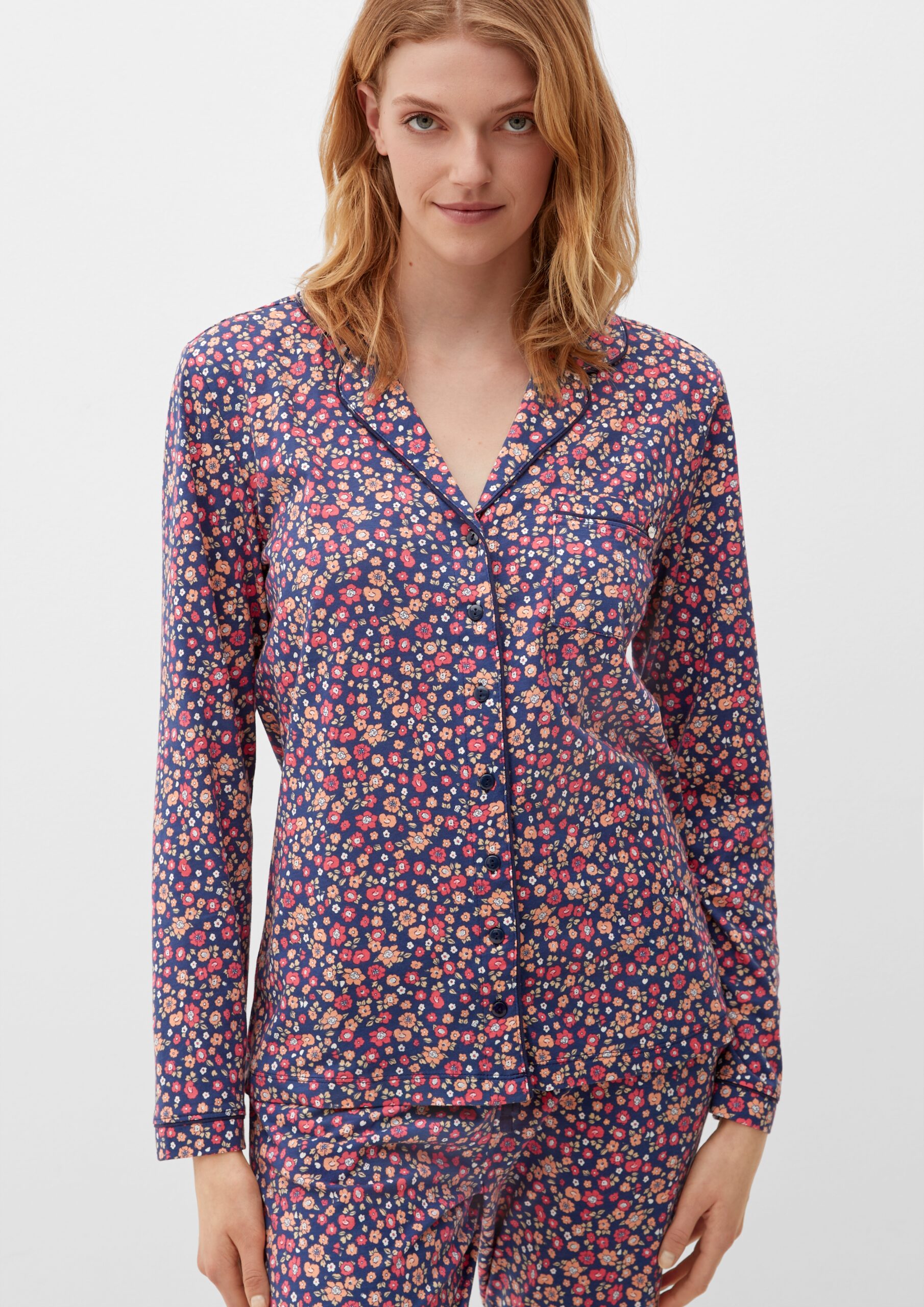 Langer Pyjama mit Vichy-Muster