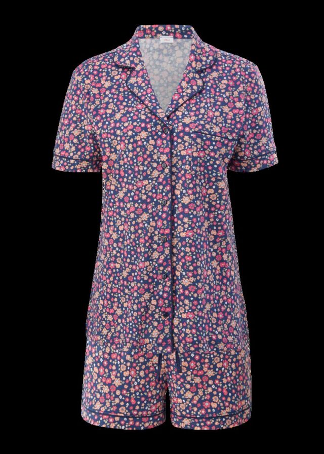 Kurzer Pyjama mit Vichy-Muster