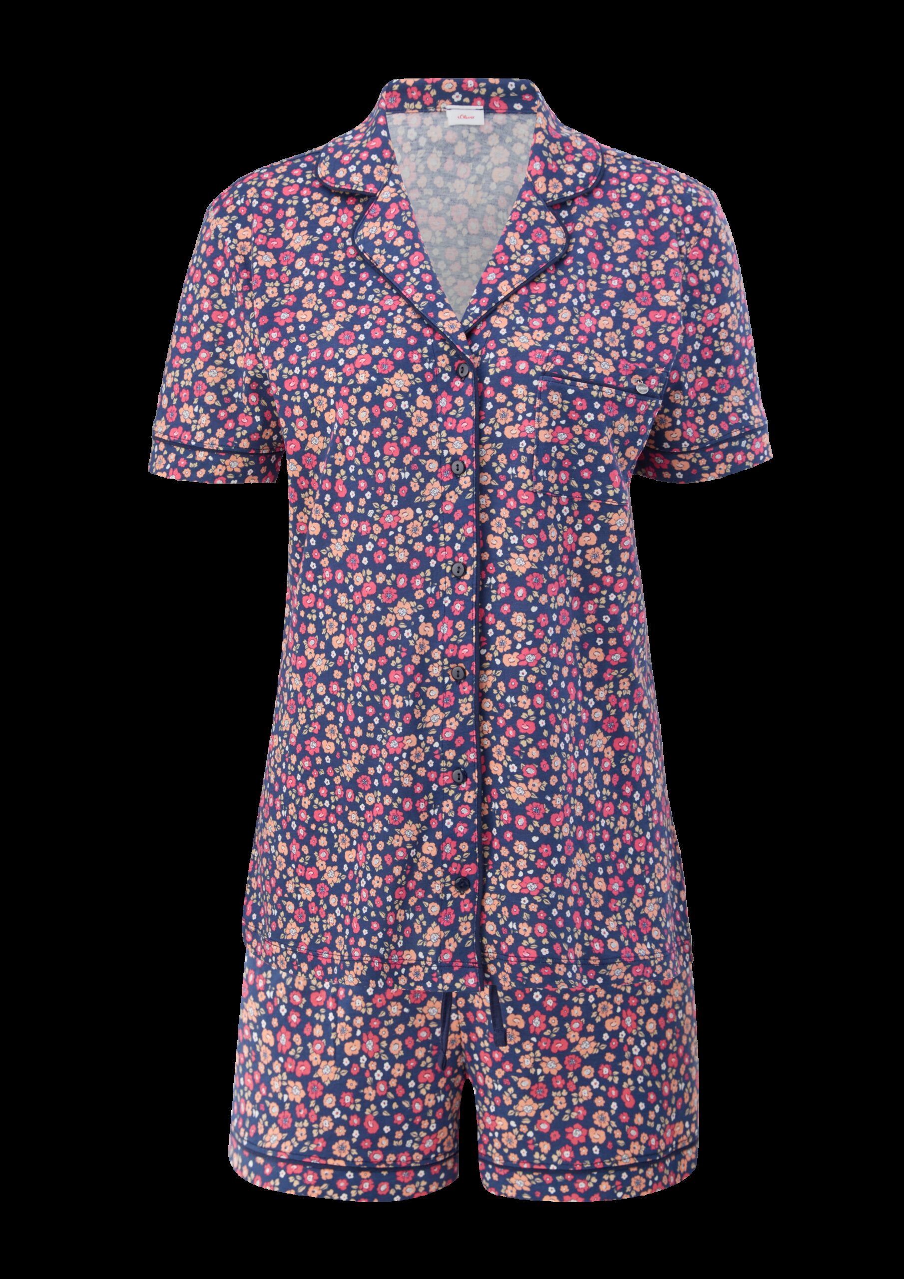 Kurzer Pyjama mit Vichy-Muster