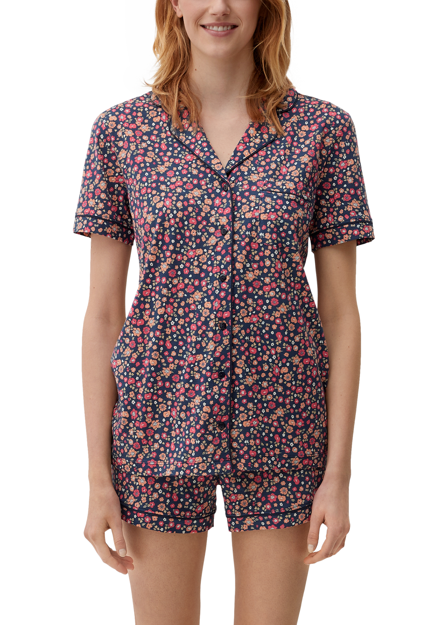 Kurzer Pyjama mit Vichy-Muster