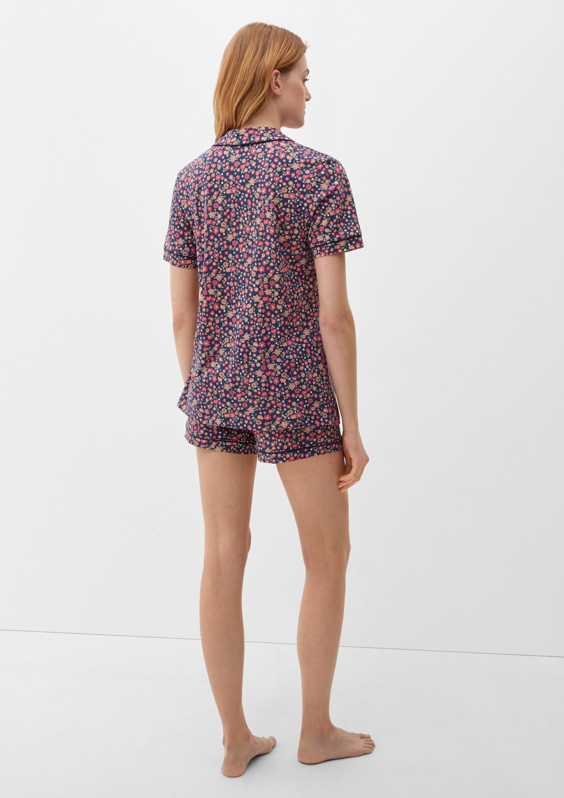 Kurzer Pyjama mit Vichy-Muster