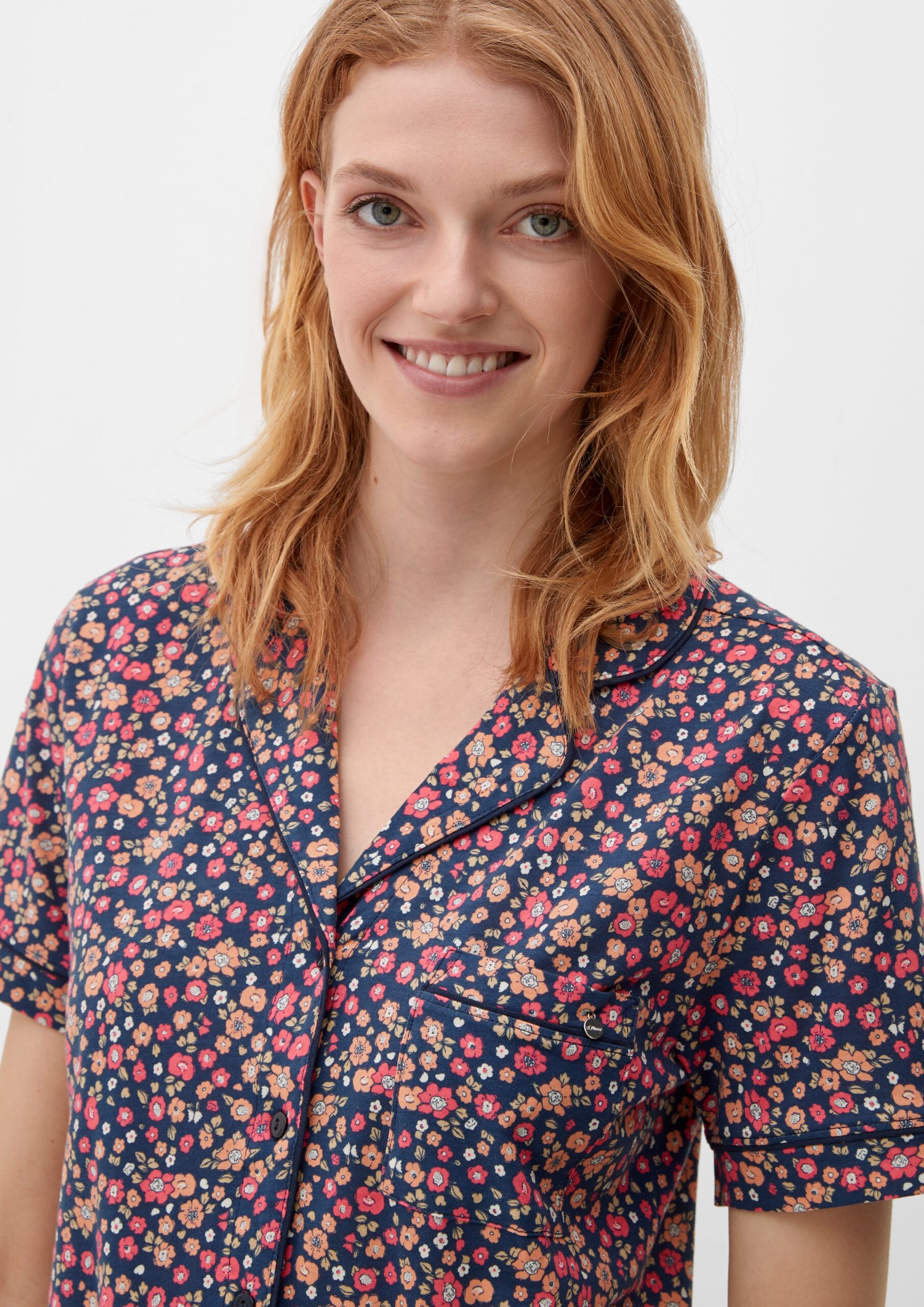 Kurzer Pyjama mit Vichy-Muster