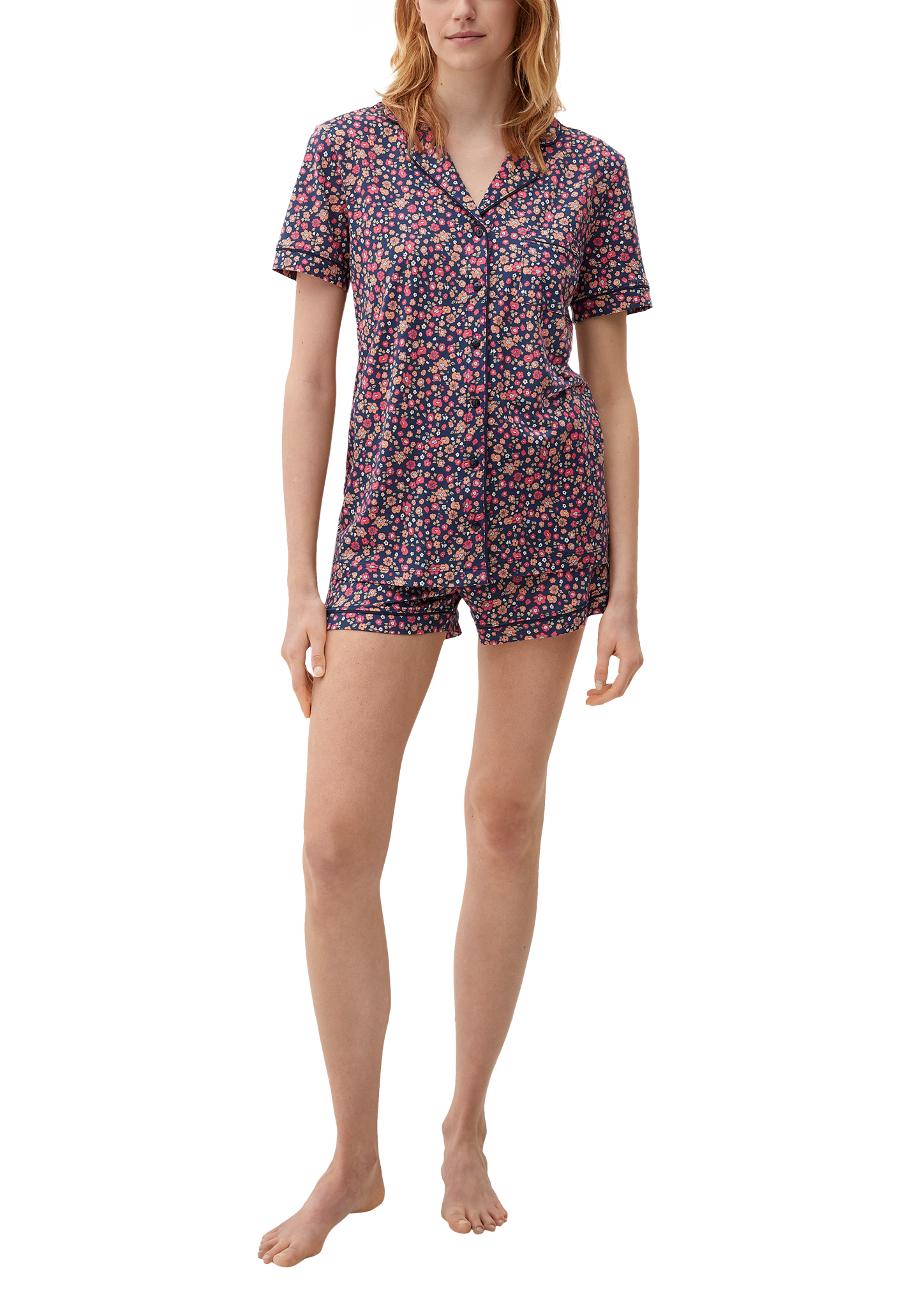 Kurzer Pyjama mit Vichy-Muster