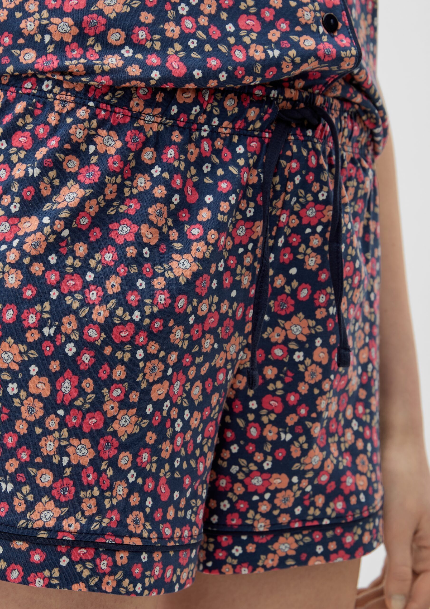 Kurzer Pyjama mit Vichy-Muster