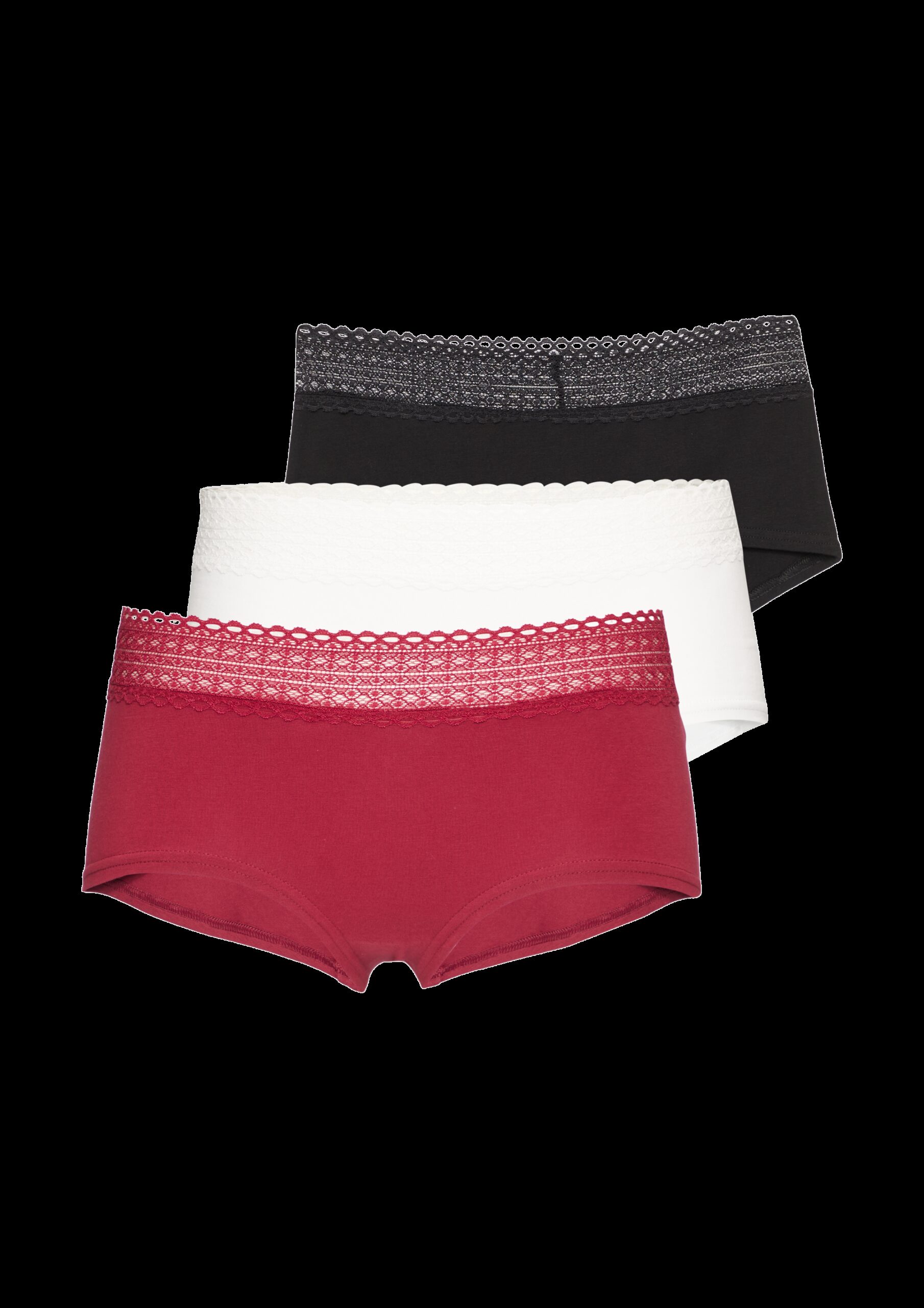 Hipster mit Spitze im 3er-Set