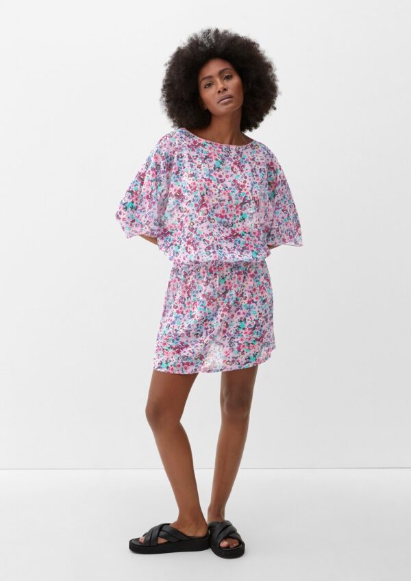 Geblümtes Tunika-Kleid