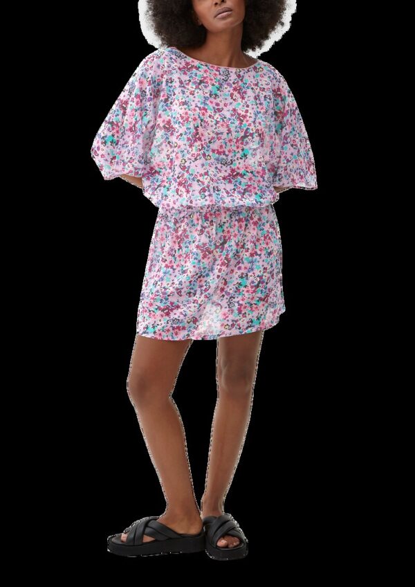 Geblümtes Tunika-Kleid